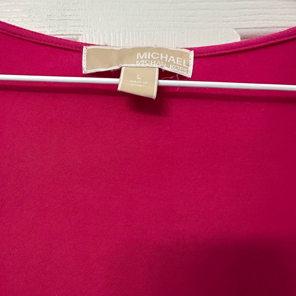 Micheal Kors Pink Tank Top with Draped Neckline Size Large - Picture 4 of 4
